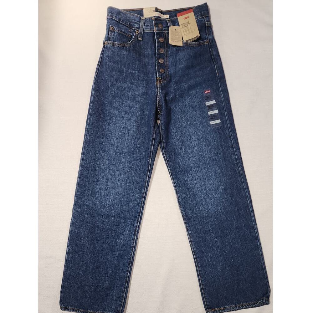Levi's ribcage straight ankle women W25xL27 button snaps